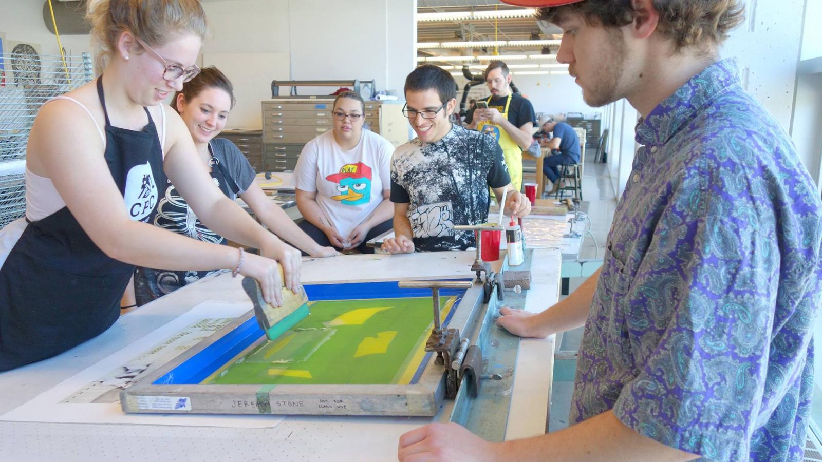 een Printing with Visiting Artist Ashely Nason