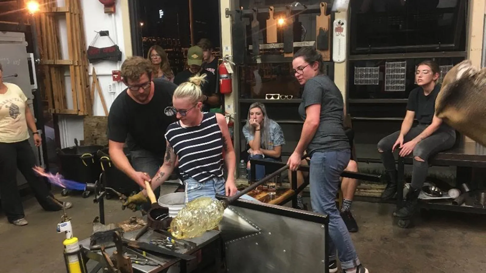 Glass blowing class