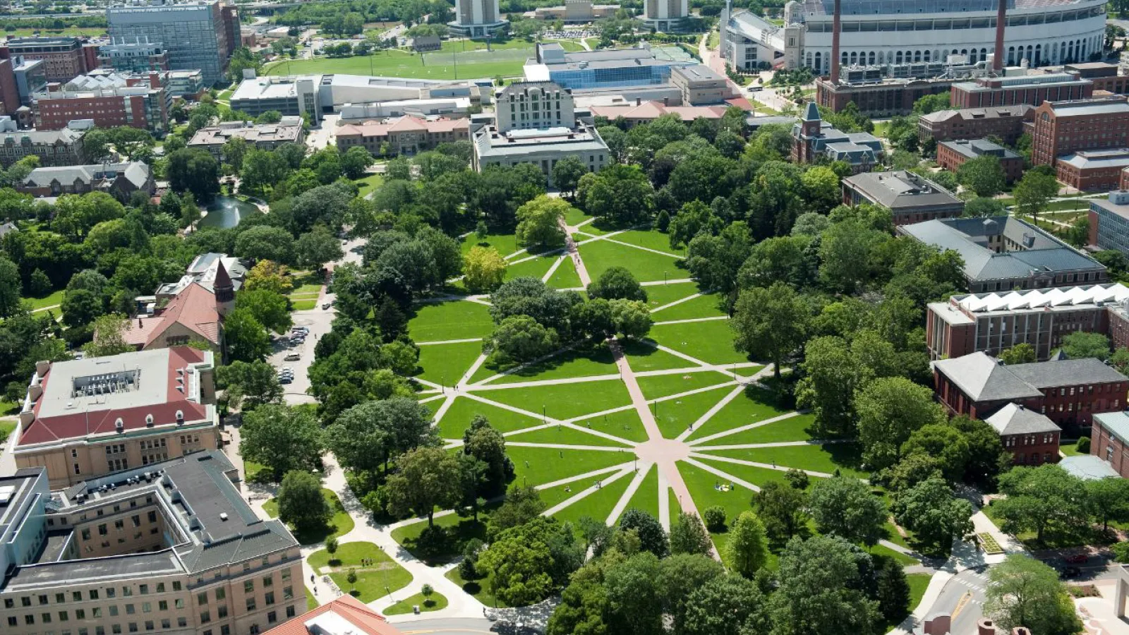 Oval aerial view