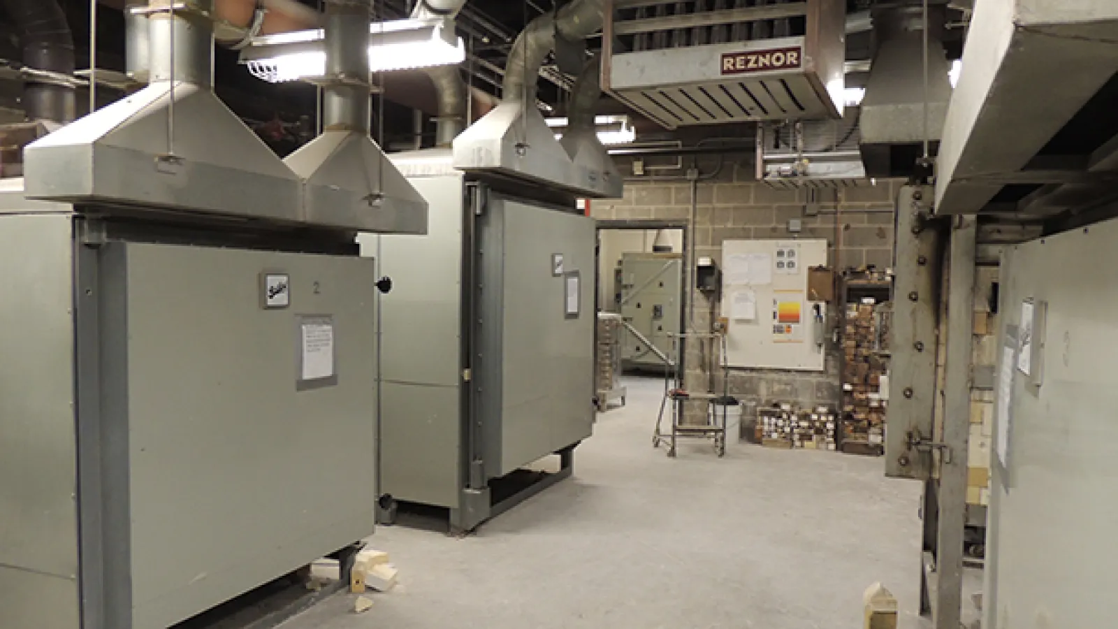 Ceramics kiln room