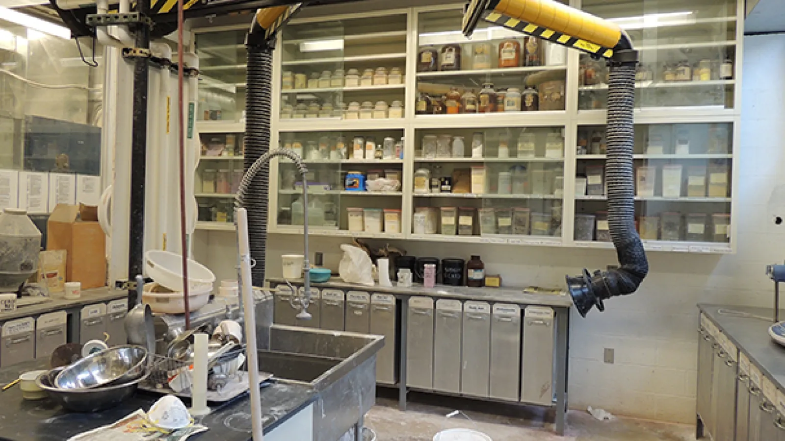 Ceramics work room