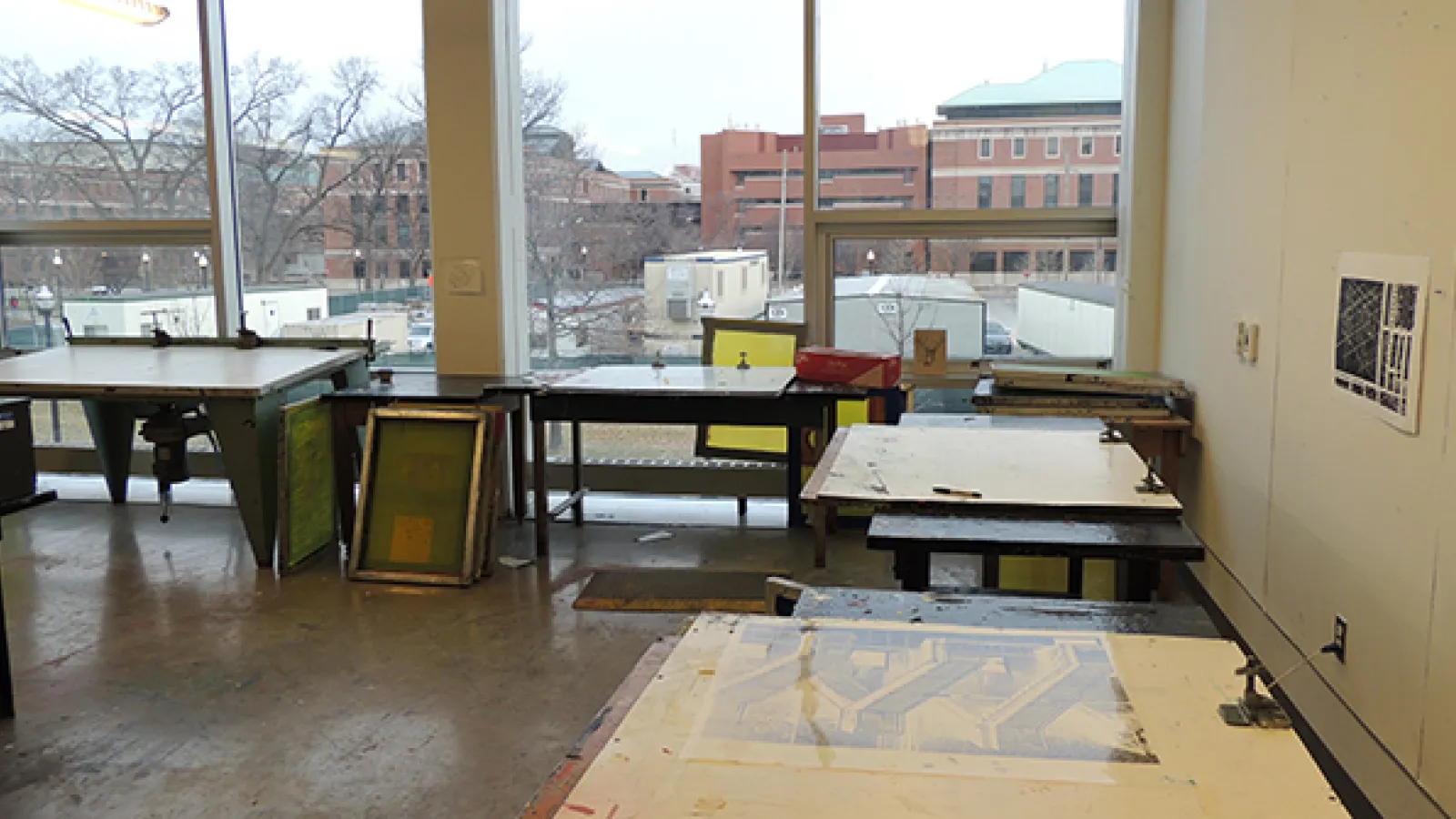 Printmaking in Hopkins Hall