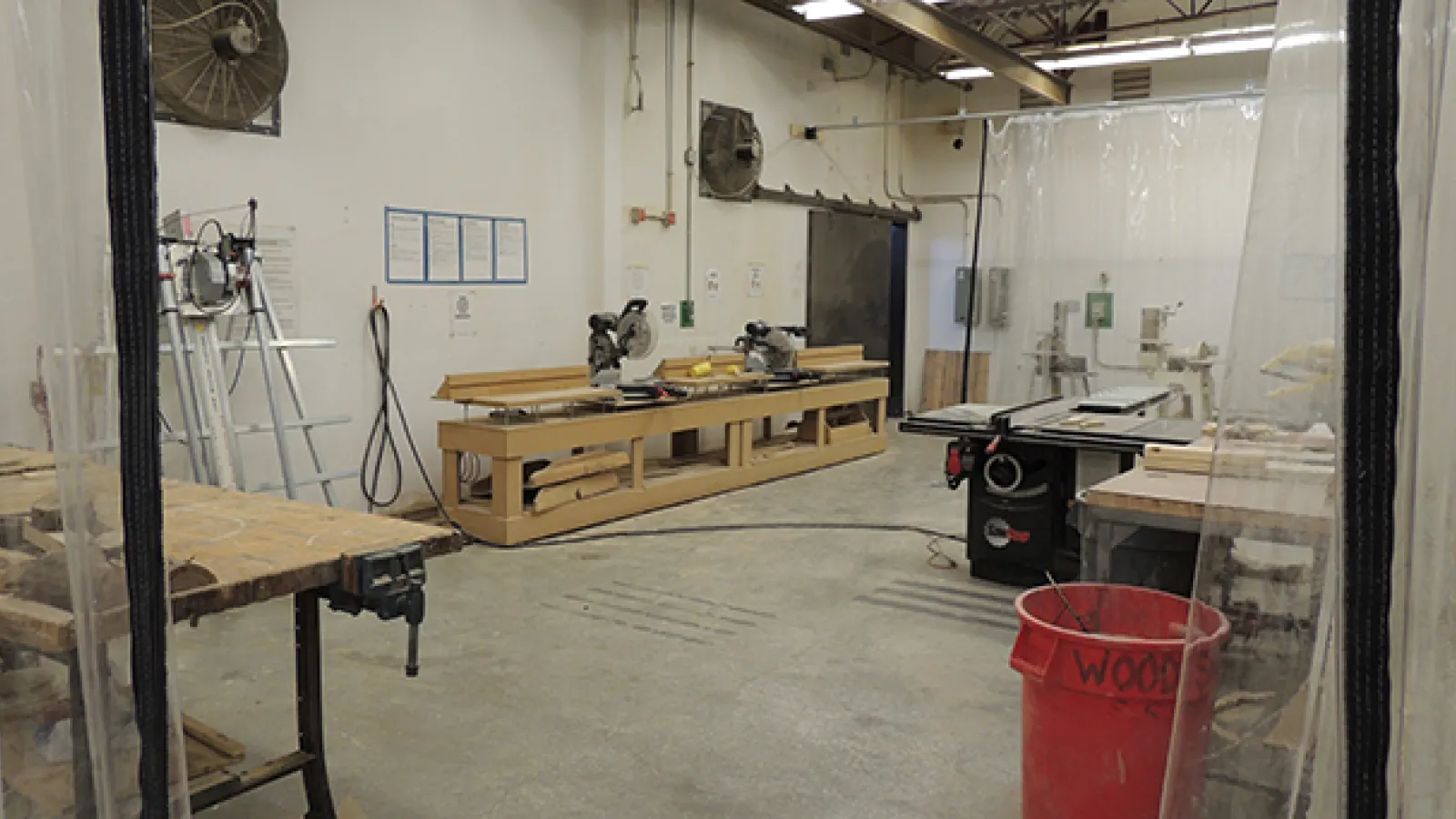 Woodshop area for Sculpture students