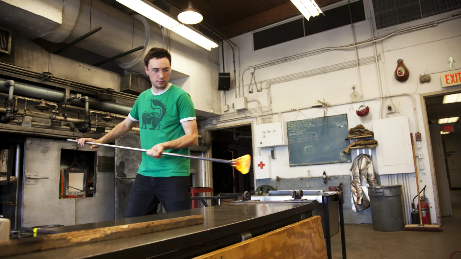 Zach Weinberg moves glass