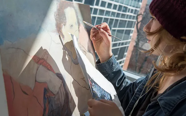 Student painting