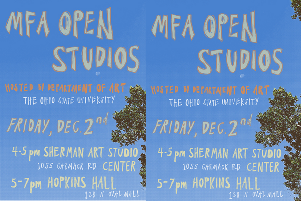 MFA Open Studios Dec. 2 4 - 5 p.m. Sherman Art Studio Center & 5 - 7pm Hopkins Hall